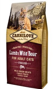CARNILOVE LAMB / WILD BOAR STERILISED 6 KG
