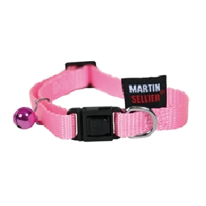 KATTENHALSBAND NYLON UNI ROZE 20-30X1 CM