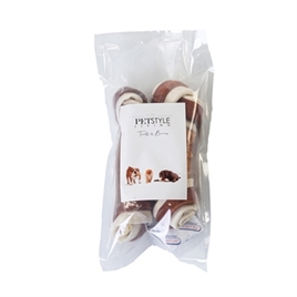 Petstyle Living Geknoopt Bot Multicolor Met Kip 15 - 16,5 cm 2 st