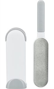 Trixie Harenpluizenborstel Met Reinigingsstation Wit / Grijs 33 cm