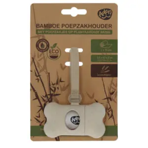 Bamboe Poepzakhouder Beige 19x12x5 cm