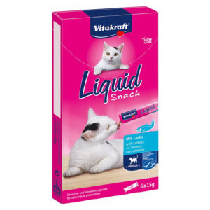 Cat liquid snack zalm/omega 3 6 stuks Zalm