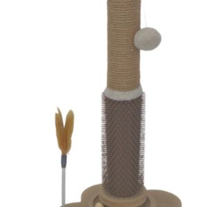 Kattenkrabspel Lola Wit|Bruin Ø30x55 cm