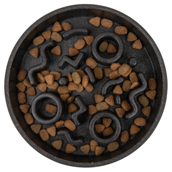 District 70 Bamboo Cat Slow Feeder Donkergrijs Ø13,5 cm