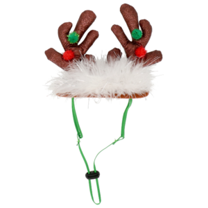 Kerst gewei hoedje Groen 13x13x6 cm