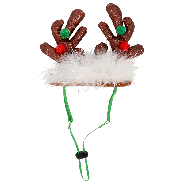 Kerst gewei hoedje Groen 13x13x6 cm