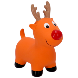 Kerst speelgoed latex Bliksem Bruin 15x5x15 cm