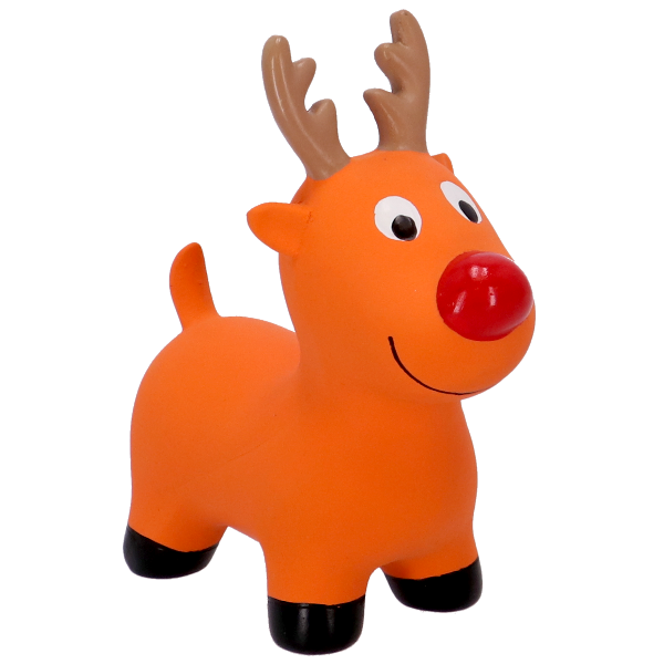 Kerst speelgoed latex Bliksem Bruin 15x5x15 cm