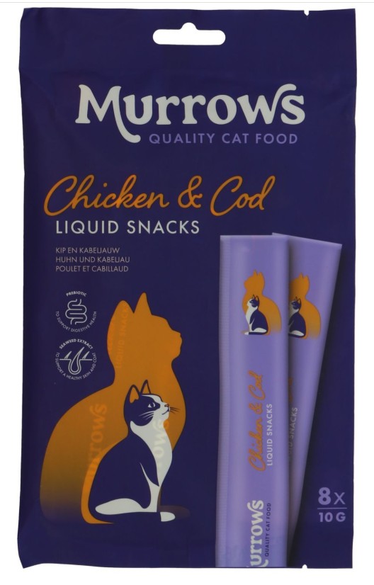 Liquid snack 8x10 g Kip|Kabeljauw